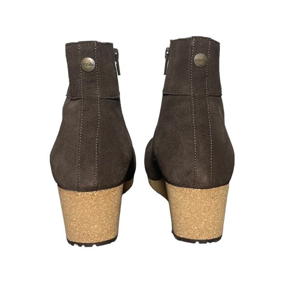 Papillio Birkenstock Ebba Suede Leather Wedge Ankle Boots Roast US 10 ER 41 NEW - Picture 8 of 12
